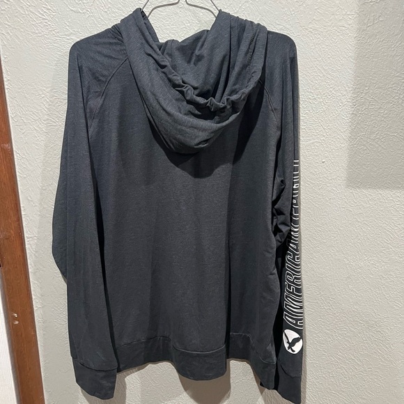 American Eagle Outfitters Charcoal Hoodie Lightweight EUC size L - Picture 5 of 5